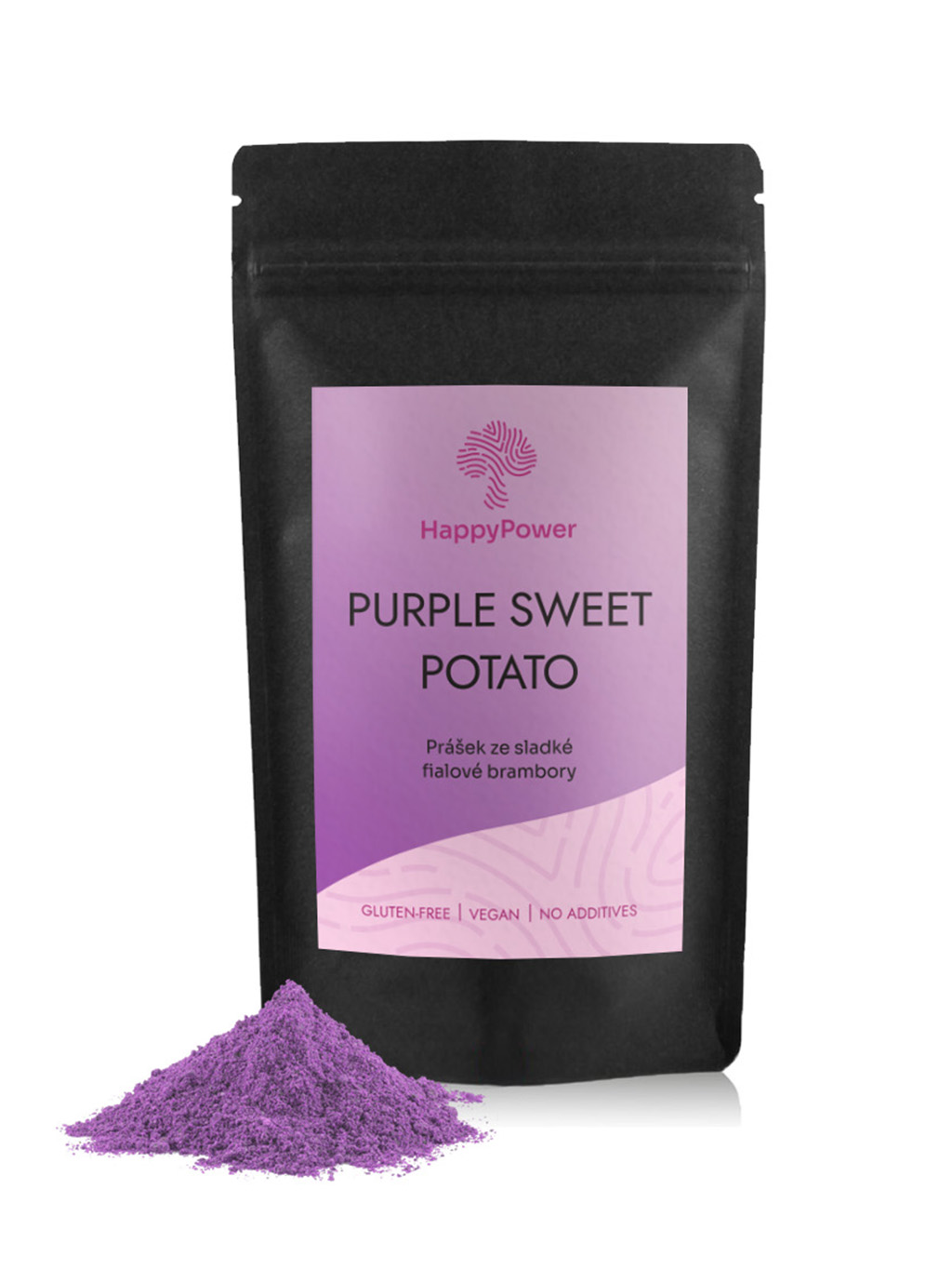 HappyPower Sladká fialová brambora prášek Velikost balení: 30 g
