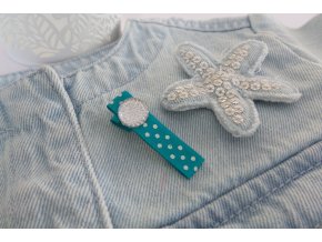 Tyrkysová sponečka s třpytivým kabošonkem