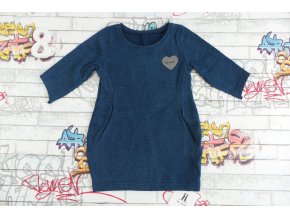 Tunika džínového vzhledu s kapsami