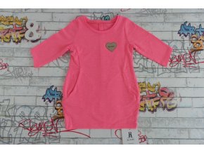 Neonově růžová tunika s kapsami