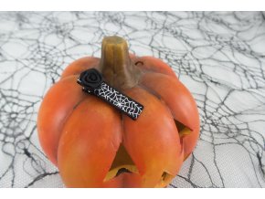 černá pavučinová sponečka s černou růžičkou