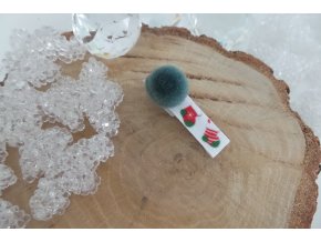 vánoční punčochy na bílé sponečce s bambulkou