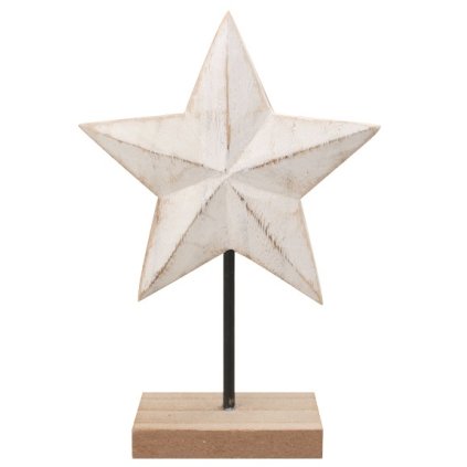 Dekorace na postavení - Dřevěná hvězda