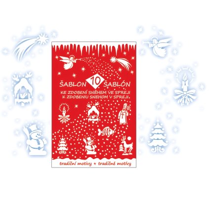 Andělské šablony na sníh ve spreji - 10 motivů