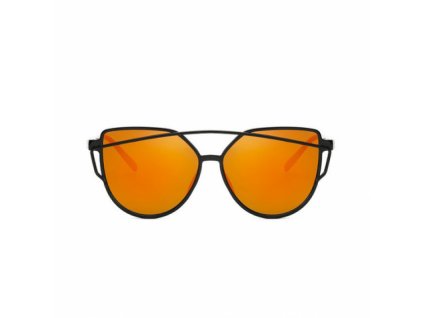 Napszemüveg - Cat Eye Aviator style - fekete - narancssárga üveg