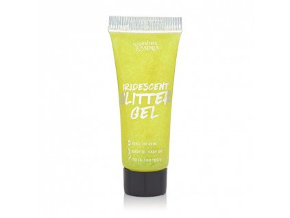 Glitteres gél a testre Splashes & Spills -  sárga