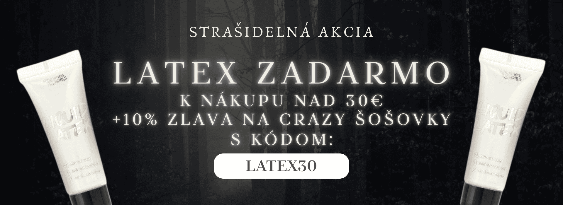 Zľava na crazy šošovky a darček pri nákupe nad 30€ LATEX