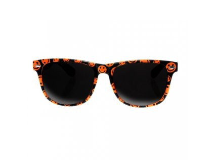 Slnečné okuliare - Wayfarer style - smiley - oranžové