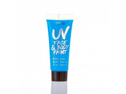 UV Farba na telo a tvár Splashes & Spills - modrá