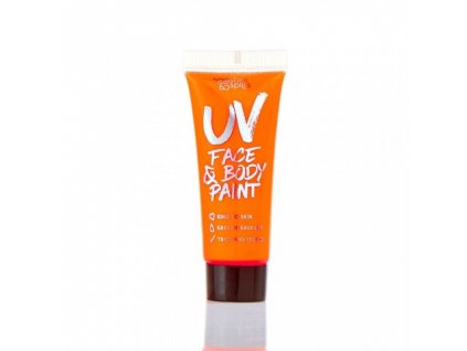 UV Farba na telo a tvár Splashes & Spills - oranžová