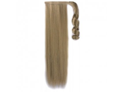 Syntetický clip-in chvost - tmavá blond 50 cm