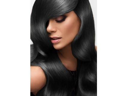 Clip-in vlasy deluxe - prirodzená čierna - 55 cm