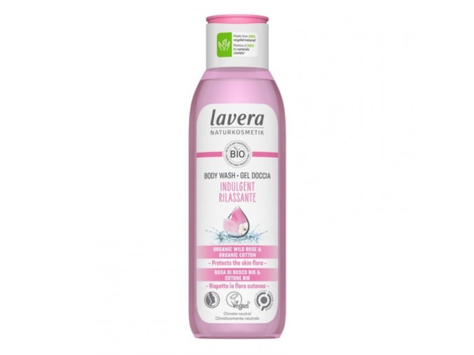 lavera pecujici sprchovy gel s divokou ruzi 250 ml