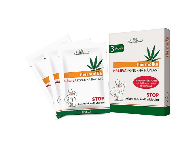 cannaderm thermolka hrejiva konopna naplast 3 ks