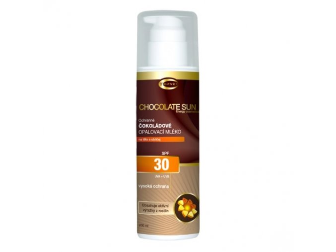 Topvet Čokoládové opalovací mléko SPF 30 200ml