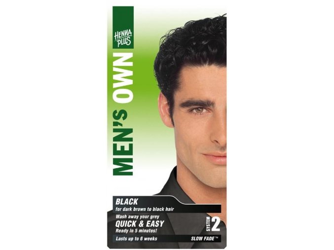 HennaPlus přírodní barva na vlasy pro muže černá 80ml