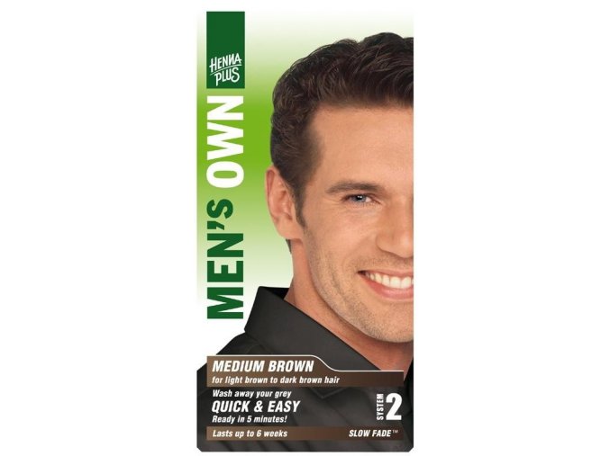 HennaPlus přírodní barva na vlasy pro muže hnědá 80ml