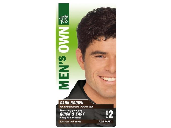 HennaPlus přírodní barva na vlasy pro muže tmavě hnědá 80ml