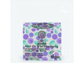 wild blueberry nocni obnovujici pletova kremova maska box