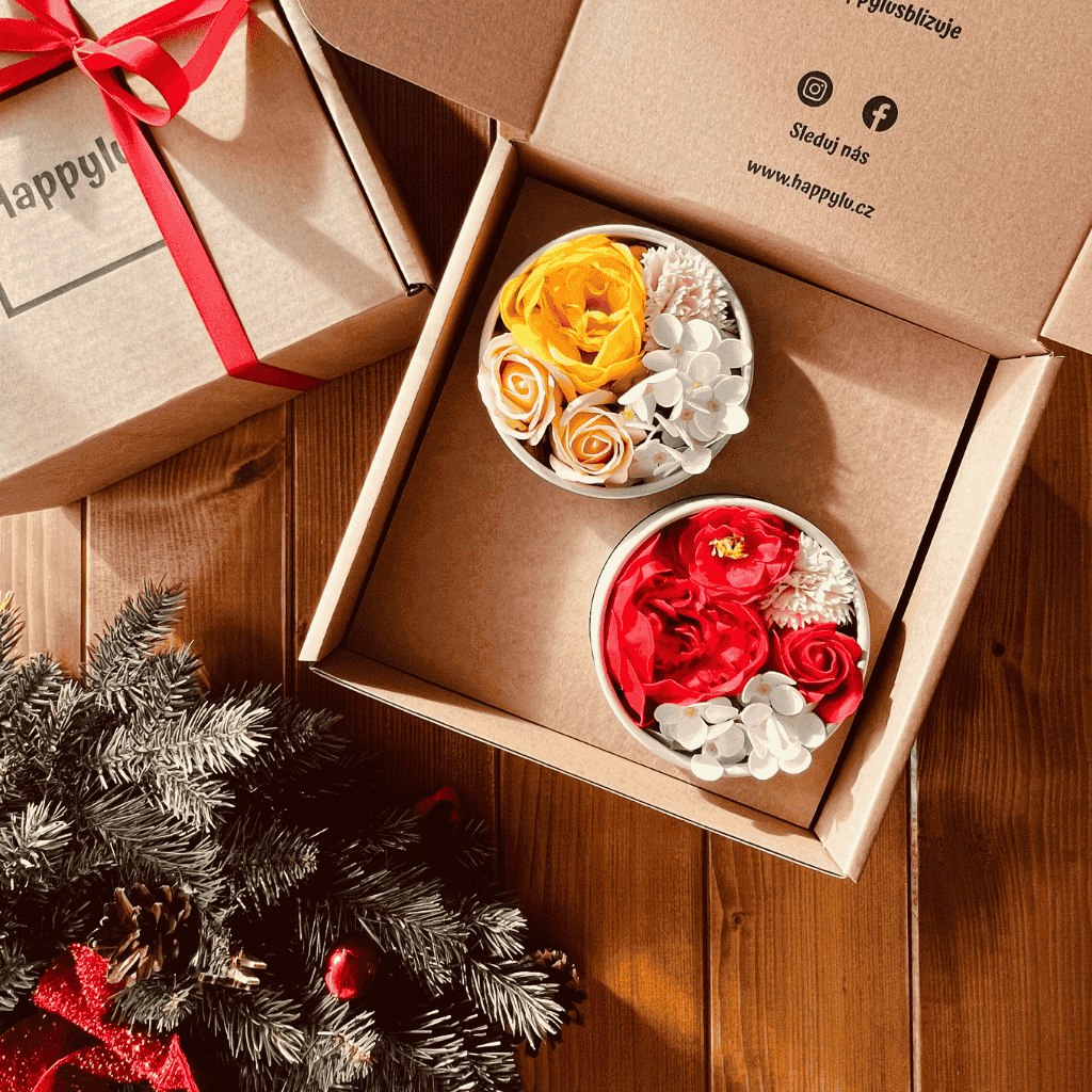 Sada mýdlových květů - 2 boxy