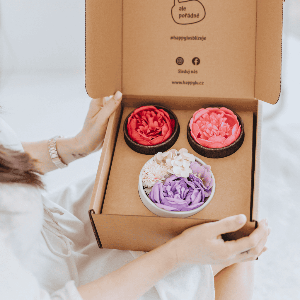 Sada mýdlových květů - 3 boxy