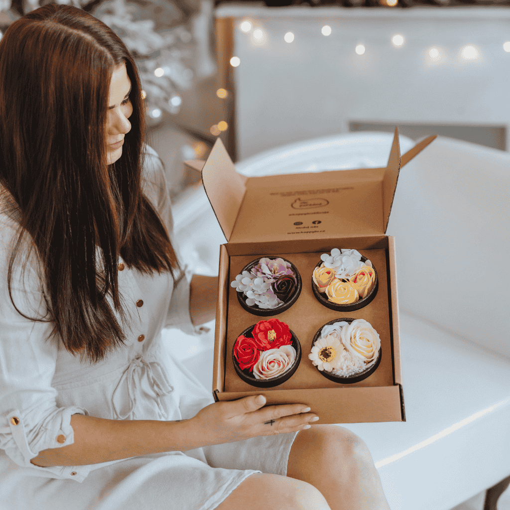 Sada mýdlových květů - 4 boxy