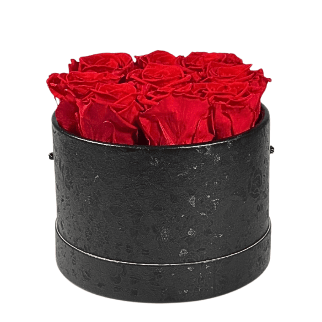 Happylu.cz Černý Lovely Box - červené růže