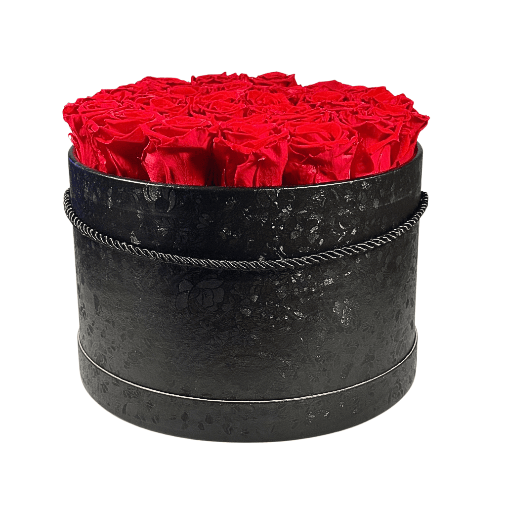 Happylu.cz Černý Intense Box - červené růže