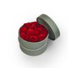 červené mýdlové růže - 11ks, khaki flower box