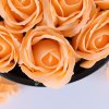 Mýdlové růže ve flower boxu černém - broskvové růže