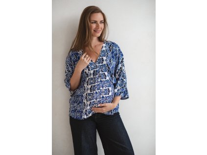 Těhotenská a kojící blůzka Bahama Mama  Azul