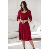 Těhotenské a kojící šaty Lovely Dress Midi, 3 4 rukáv, červená 12