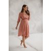 Těhotenské a kojící šaty Midi se 3 4 rukávem, růžová 6