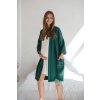 Bavlněný těhotenský župan, lahvově zelená 3
