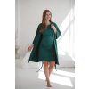 Bavlněný těhotenský župan, lahvově zelená 7
