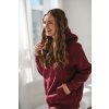 Oversize těhotenská a kojící mikina Motherhood, vínová 11