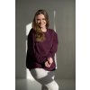 Těhotenská a kojicí mikina oversize Milk It Easy, vínová 8