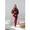 Oversize těhotenská a kojící mikina Motherhood, vínová 5
