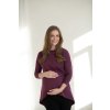 Těhotenská a kojicí halenka tunika Mommy, vínová 5