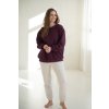 Těhotenská a kojicí mikina oversize Milk It Easy, vínová 10