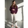 Těhotenská a kojicí mikina oversize Milk It Easy, vínová 3