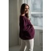 Těhotenská a kojicí mikina oversize Milk It Easy, vínová 4