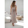 Těhotenské a kojicí šaty Loop MAXI – cappuccino 11