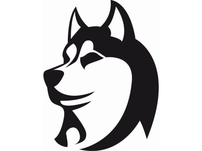 Vyřezávaná samolepka husky