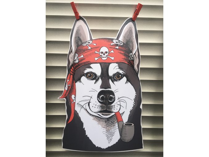nálepka husky, samolepka sibiřský husky, husky,