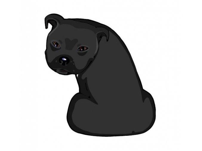 STAFFORDSHIRE BULL TERRIER černý