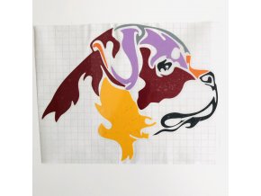 barevná samolepka rotvajler