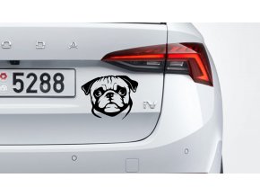 mops samolepka na auto mops