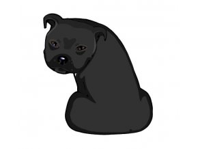 STAFFORDSHIRE BULL TERRIER černý