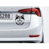 shiba inu love samolepka na auto